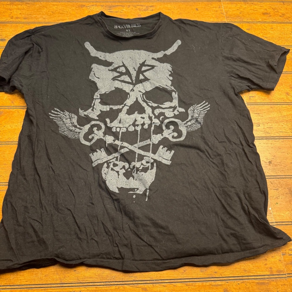 Black Veil Brides Skull Wings Keys‎ Graphic T Shirt XL Made in USA
